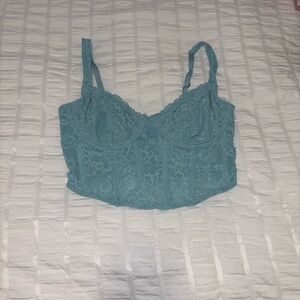 Light Blue Lace Corsette